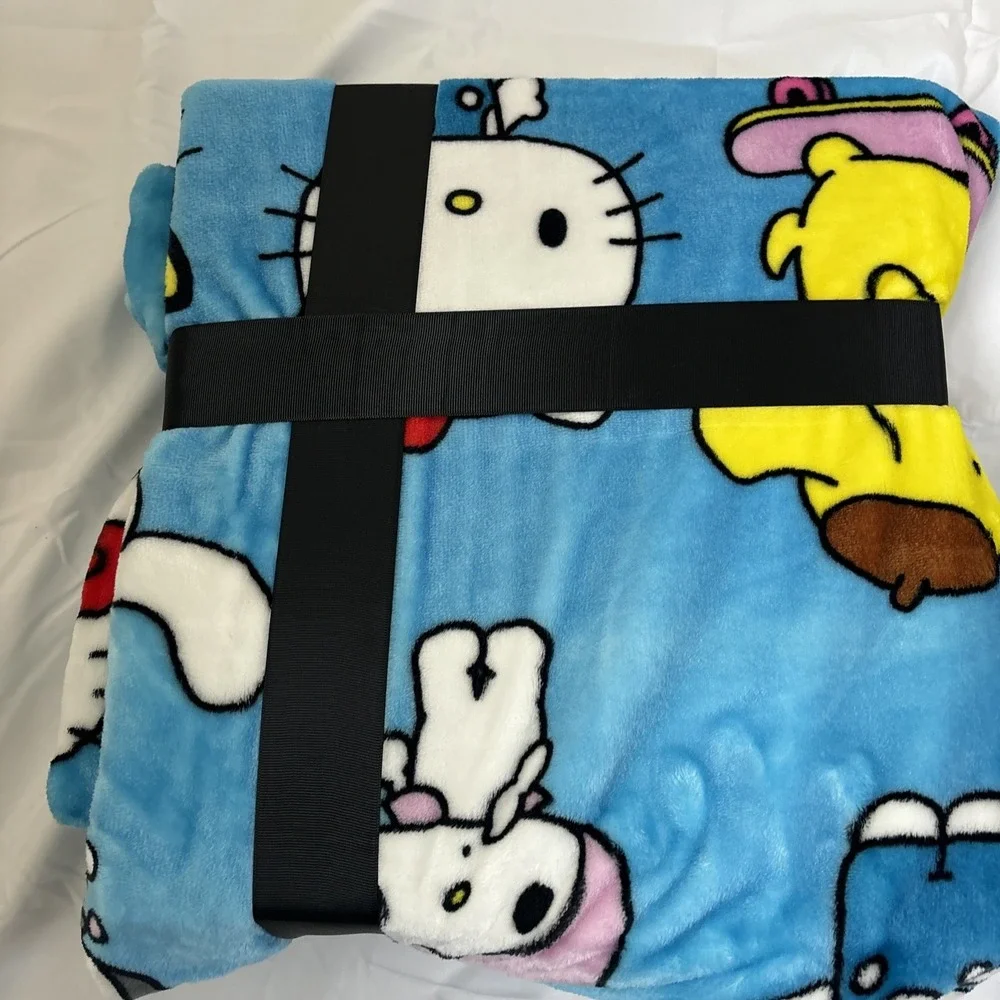 Hello Kitty and Friends Twin Cloud Plush Blanket Blue 60x90‎ NWT